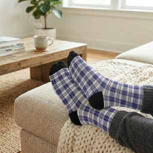 Red, White & Blue Plaid Socks