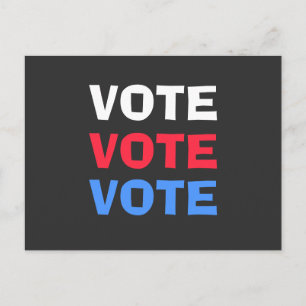 Red White Blue Political Vote Election Campaign Postcard