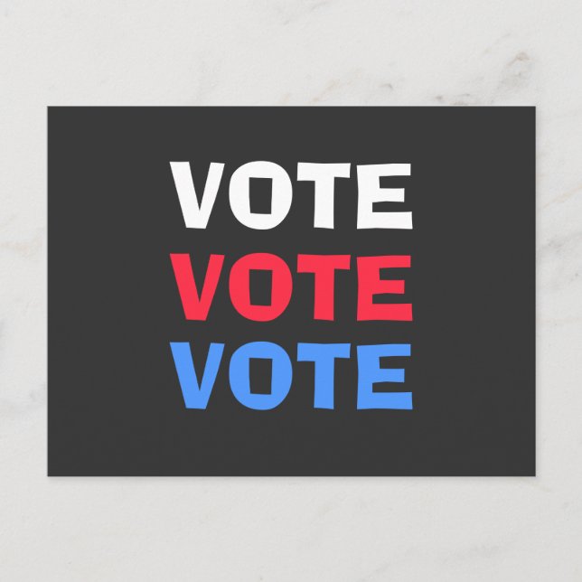 Red White Blue Political Vote Election Campaign Postcard (Front)