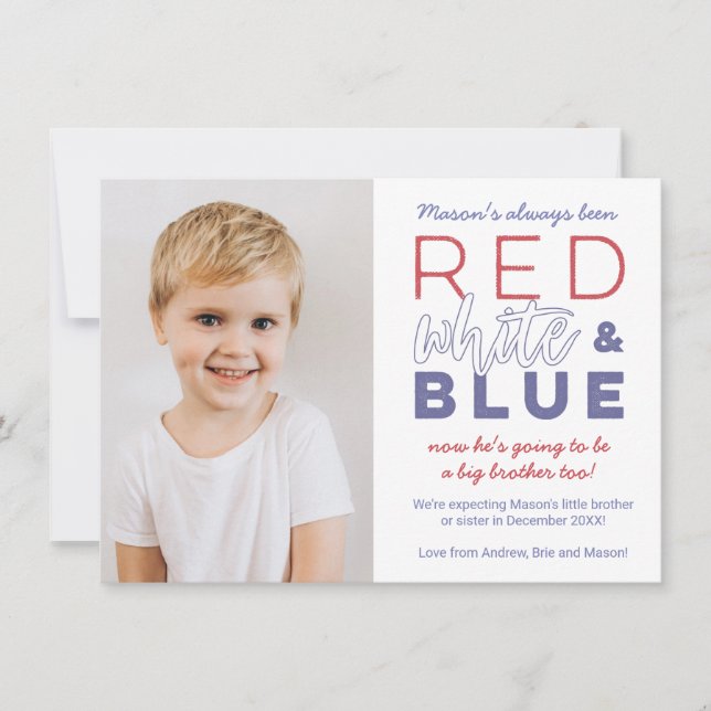 Red White Blue Promoted To Big Brother Pregnancy Announcement (Front)