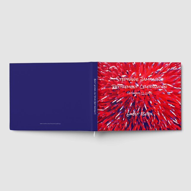 Red White Blue Retirement Party Memory/Guest Book (Full)