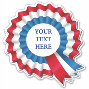 Red White & Blue Rosette Contour