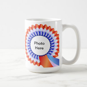 Red, White & Blue Rosette Photo Mug