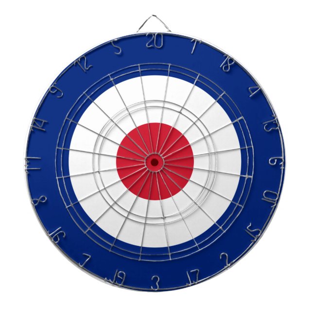 Red White Blue Roundel Dartboard (Front)