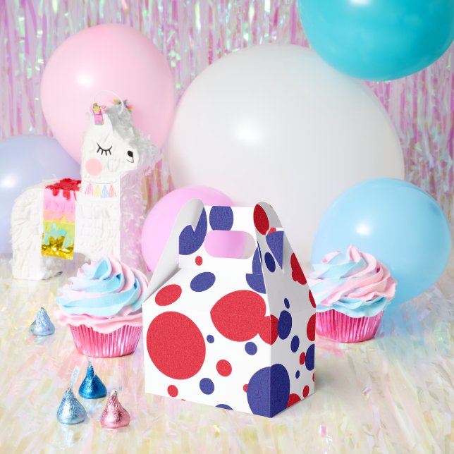 Red White Blue Shimmer Trump Huge Party Favour Box (Party)