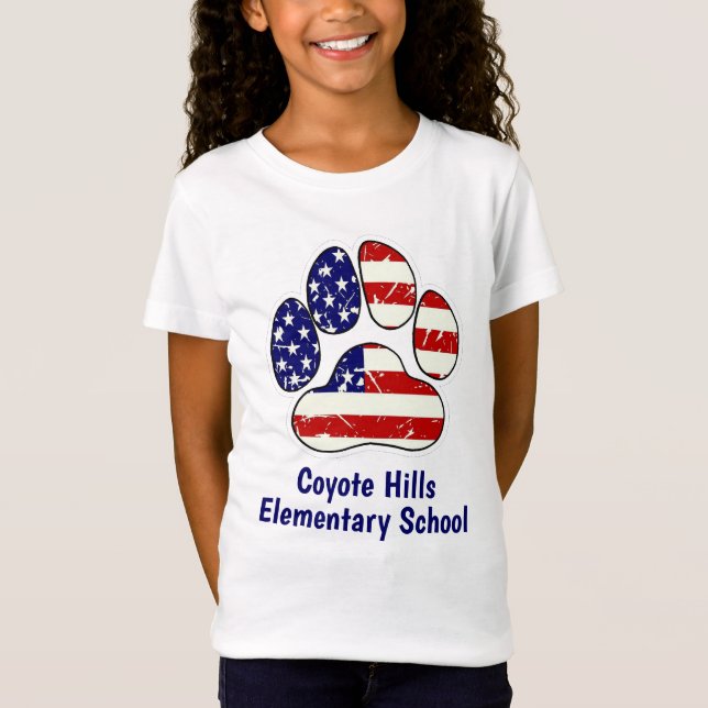 Red White & Blue Short-sleeved T-shirt (Front)