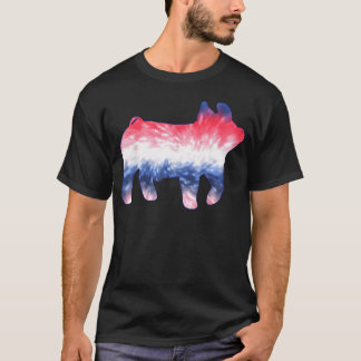 Red White Blue Show Pig Tie Dye 4Th Of July Pig T-Shirt