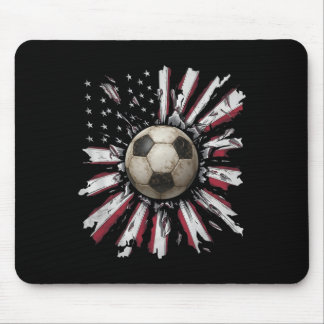 Red-white-blue Soccer Ll Explosion Grunge Street S Mouse Mat