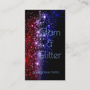 Red White & Blue Sparkle Business Card 2