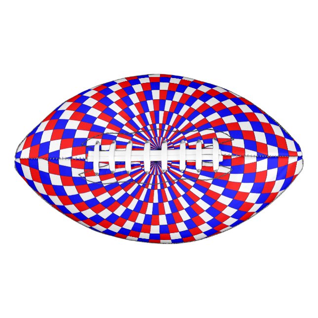 Red White Blue Spiral by Kenneth Yoncich American Football (Front)