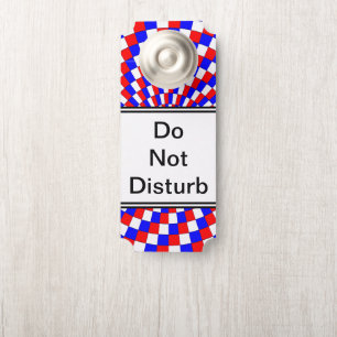 Red White Blue Spiral by Kenneth Yoncich Door Hanger