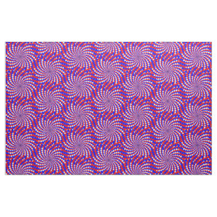 Red White Blue Spiral by Kenneth Yoncich Fabric