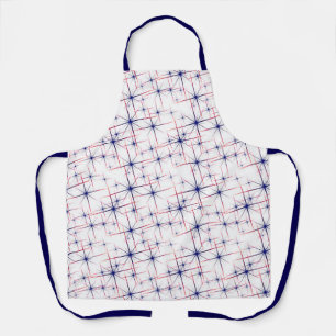 Red white & blue starbursts  apron