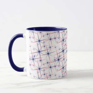 Red white & blue starbursts  mug
