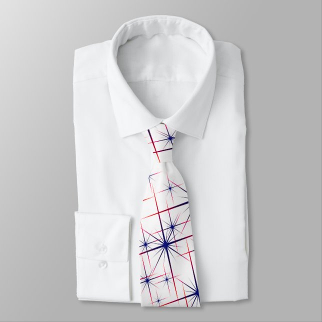 Red white & blue starbursts  tie (Tied)
