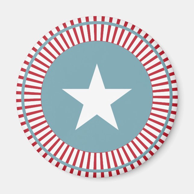 Red White & Blue Stars and Stripes Magnet (Front)
