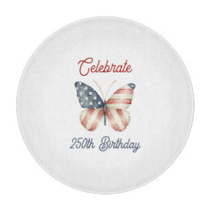 Red White Blue Stars Stripes Celebrate America Cutting Board