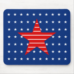 Red white & blue, Stars & Stripes Mousepad