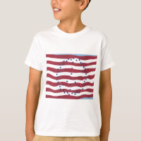 Red White Blue Stars Stripes Peace Sign Flag Tees