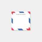 Red White Blue Striped Personalised Post It Notes