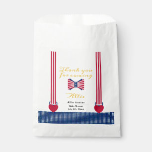 Red White & Blue Stripes 4th Of July Baby Shower Favour Bags