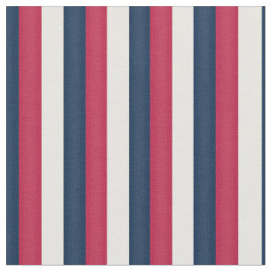Red White & Blue Stripes Fabric