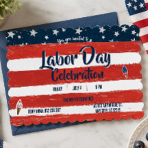 Red, White & Blue Stripes Labour day Party