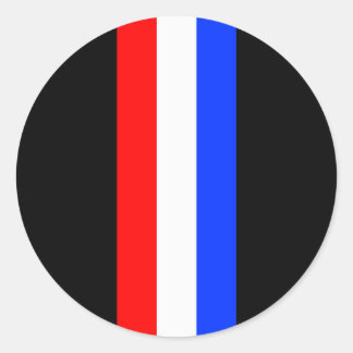 Red White Blue Stripes Tri-Bar Sticker