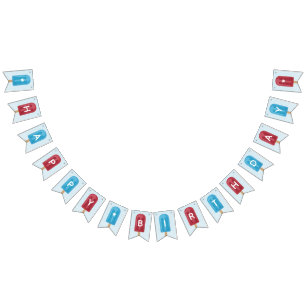Red, White & Blue Summer Popsicle Happy Birthday Bunting