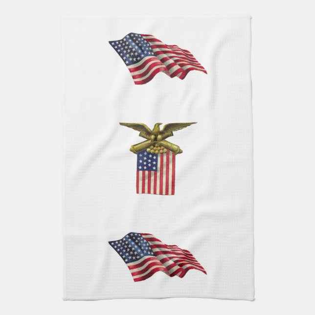 Red White & Blue Tea Towel (Vertical)