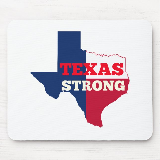 Red, White & Blue "Texas Strong" Mouse Mat (Front)