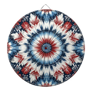 Red, White & Blue Tie-dye Dartboard