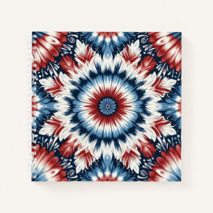Red, White & Blue Tie-dye Notebook