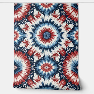 Red, White & Blue Tie-dye Wallpaper