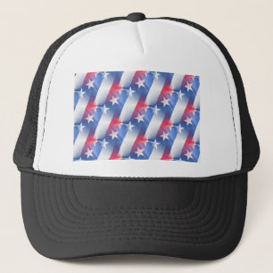 red white blue trucker hat