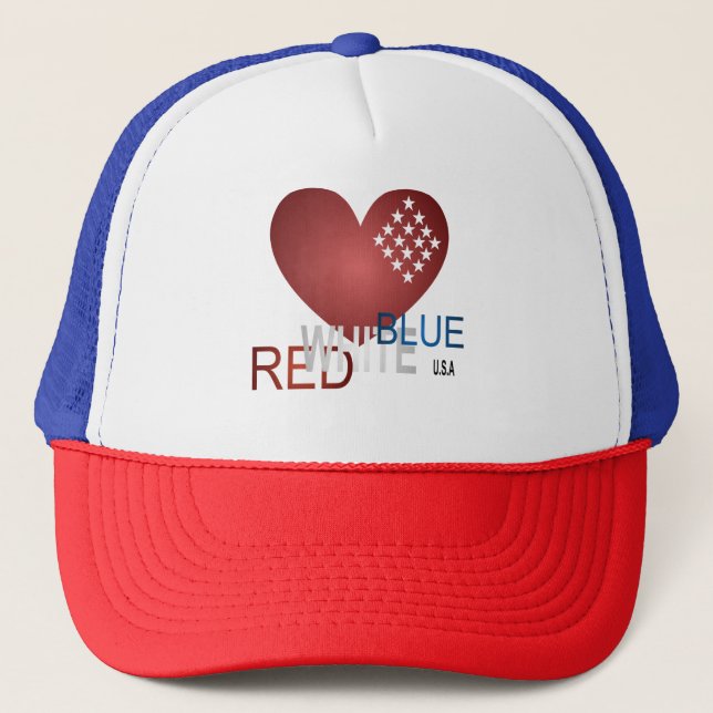 Red, White, Blue  Trucker Hat (Front)