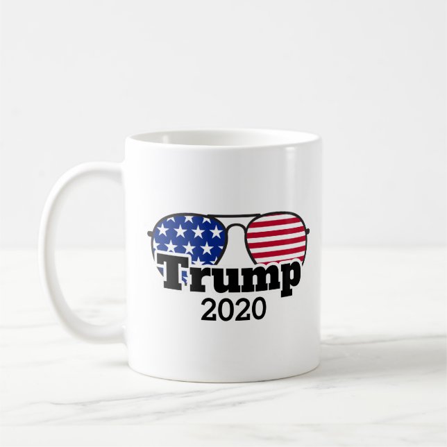 Red White Blue Trump 2020 Election Coffee Mug (Left)