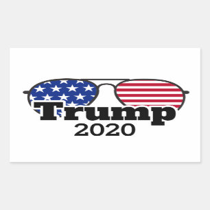 Red White Blue Trump 2020 Rectangular Sticker