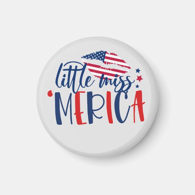  Red White Blue USA American Flag Patriotic  Magnet (Front)