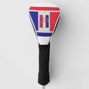 Red White Blue USA Golf Driver Cover