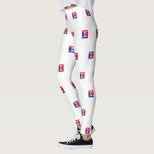 Red White Blue USA  Leggings