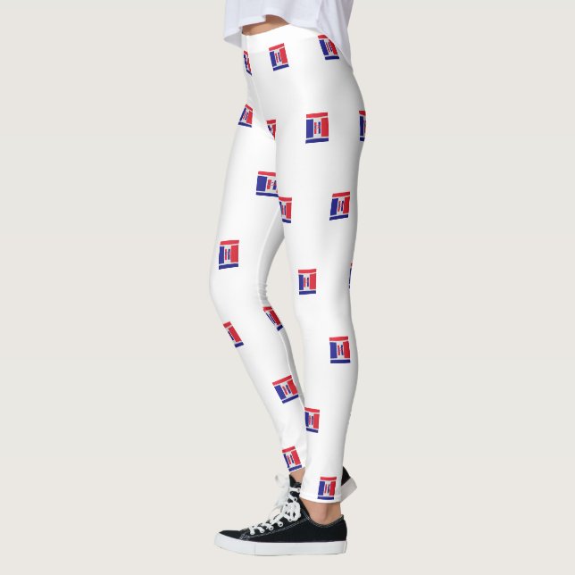 Red White Blue USA  Leggings (Left)