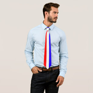 Red White Blue Vertical Stripe by Kenneth Yoncich Tie