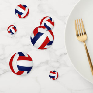 red white blue volleyball team colours sports part confetti