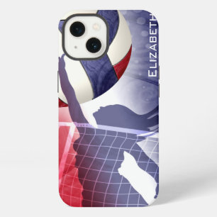red white blue women's volleyball iPhone 13 case