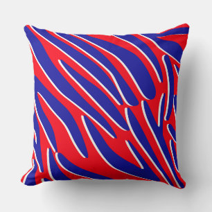 Red, White & Bold   Tiger Stripe Throw Pillow