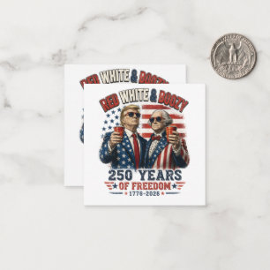Red White Boozy Trump George Washington 250 Card
