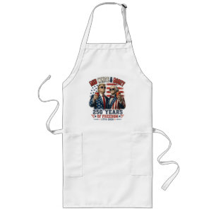 Red White Boozy Trump George Washington 250 Long Apron
