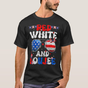 Red White & Boujee Summer Groovy Drinking 4th of J T-Shirt