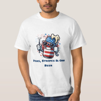 Red, White & Brew – Funny 4th of July Beer Lover T-Shirt